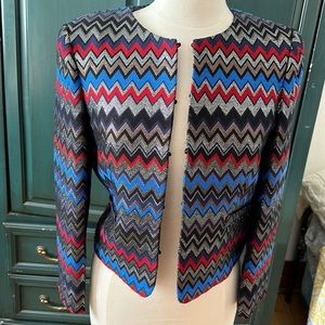 Alice + Olivia Multicolor Zigzag Jacket